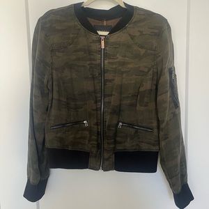 Sanctuary Camo Bomber Jacket, size medium